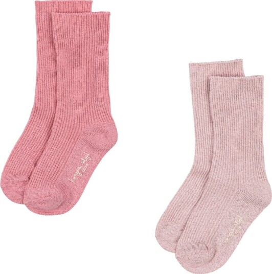 Konges Sløjd Sokker 2 pack Rib Rose Mix m. Glitter Konges Sløjd 29/32 Sokker Rosa