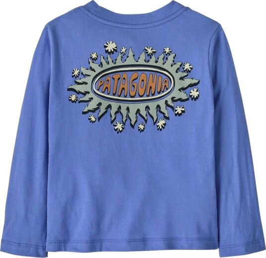 Patagonia Baby L/S Graphic T Shirt Wavy Treelines: Diver Blue