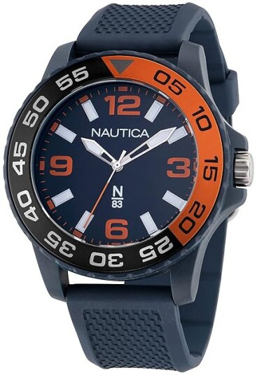 Nautica Herreklokke NAPFWS302 N83 Blå/Gummi Ø45 mm