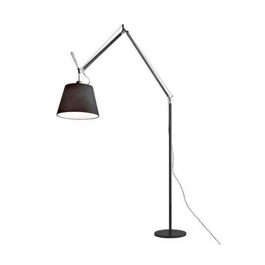 Artemide Tolomeo Mega Gulvlampe Svart Sateng Ø360, Svart, Med bryter