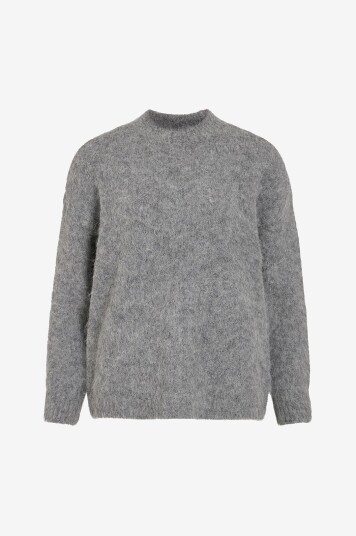 Vila Pullover viBennu Funnelneck L/S Knit Top Grå
