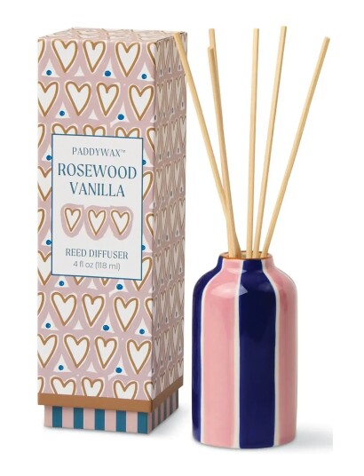 Paddywax Diffuser I Keramik Adopo Hearts 118 Ml Rosenwood Vanilj Pink 6X6X11.8CM