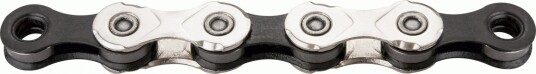KMC X11 Kjede, 11-delt Sølv/Sort, 118 ledd, 5.65mm, 257g
