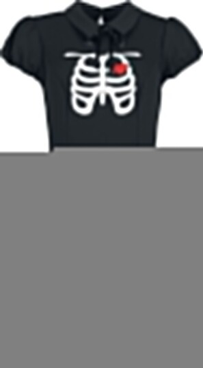 Hell Bunny   Rockabilly Kort kjole   Skeleton Kjole   XS til 4XL   Damer   svart