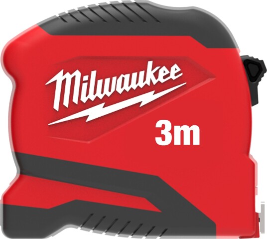 Milwaukee Compact Slim Målebånd Ekstra tynn og lett 3 m 19 mm Måleinstrumenter Milwaukee Compact Slim Målebånd Ekstra tynn og lett 3 m 19 mm Måleinstrumenter