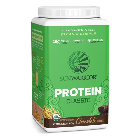 Sunwarrior classic chocolate proteinpulver 750 g Sunwarrior classic chocolate proteinpulver 750 g