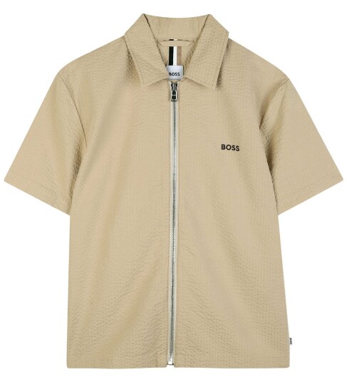 BOSS Short Sleeve Shirt Beige 150