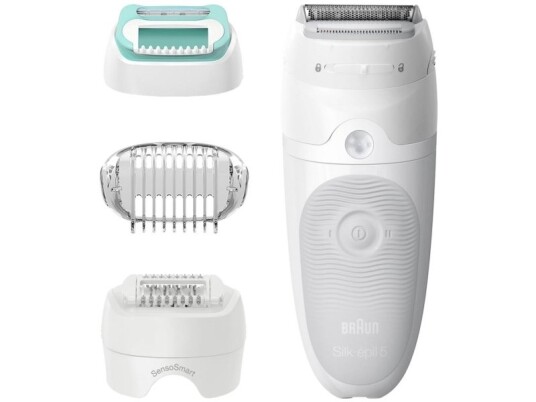Braun Silk Épil 5 81770430 Hvit 28 Pinsetter Microgrip Barbering Tyskland Batteri