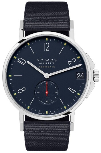 Nomos Glashütte Herreklokke N 518 Ahoi Neomatik Blå/Tekstil Ø38.5 Nomos Glashütte Herreklokke N 518 Ahoi Neomatik Blå/Tekstil Ø38.5