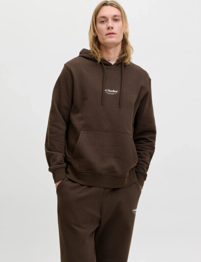 Jack & Jones Jjesoho Sweat Hood Noos - Brown - XL