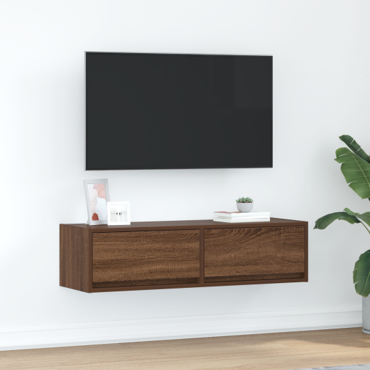 TV benk Brun Eik 100x31x25,5 cm Konstruert Tre