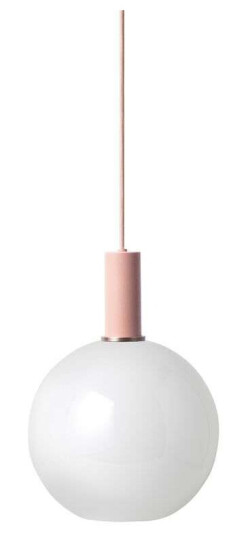 Ferm Living Collect Pendel Opal Sphere Low Rose Lampemesteren