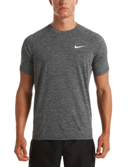 NIKE SWIM Nike Heather Short Sleeve Hydroguard   Grey   XS