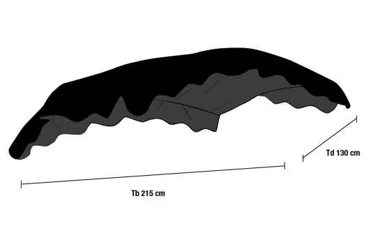 Brafab Prag verandahusketak Svart 215 x 130 cm Svart