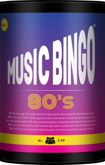Skru op Music Bingo 80s SE/NO/DE/FI/ENG Music Bingo 80s Skru op Music Bingo 80s SE/NO/DE/FI/ENG Music Bingo 80s