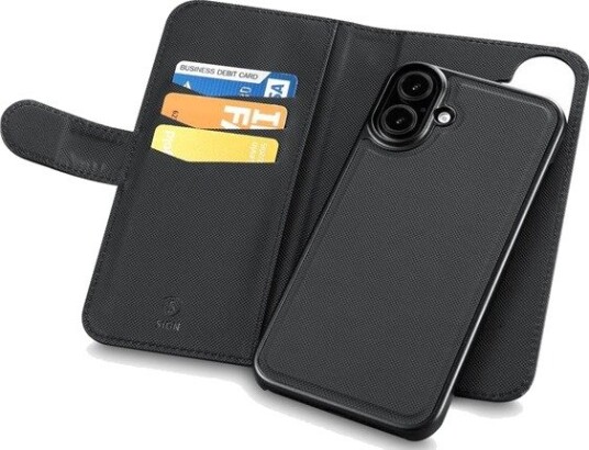 SiGN Wallet cover 2-in-1 for iPhone 16 - Black
