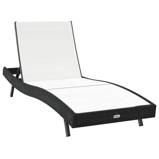 Solstol med pute -person 2 pcs Svart 40 x 40 x 40.5 cm Poly rattan Solstol med pute -person 2 pcs Svart 40 x 40 x 40.5 cm Poly rattan