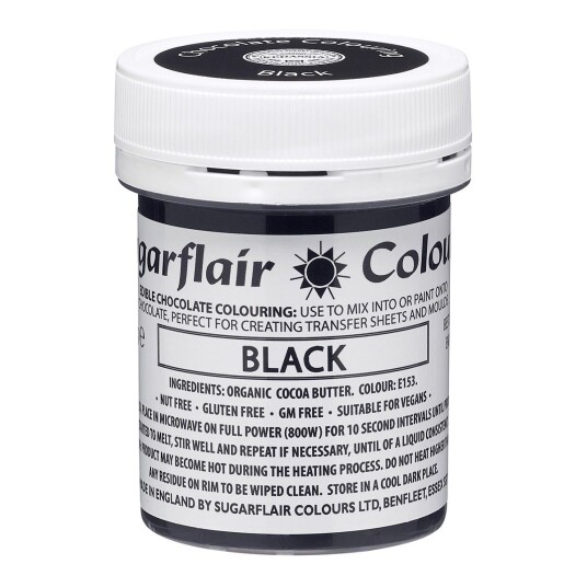 Sugarflair Sjokoladefarge Svart 35g | Slikkepott.No