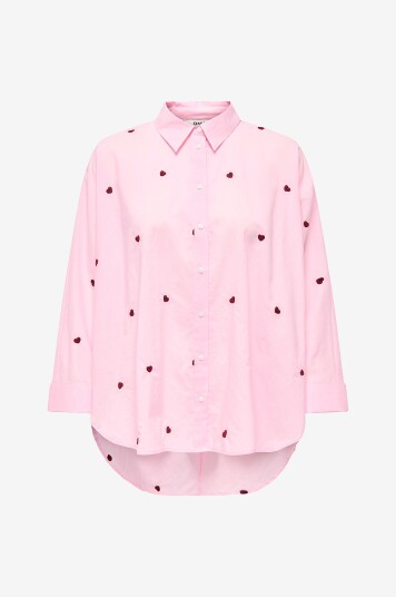 Only   Skjorte onlNew Lina Grace LS Emb Shirt   Rosa