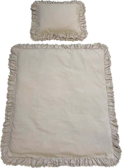 Mini Dreams Sengesett Vintage Volang Sprinkelseng Khaki