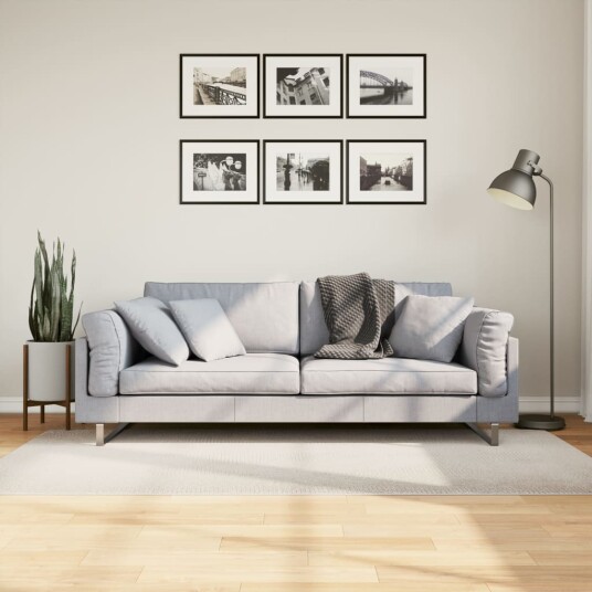 vidaXL Rug IZA kort luv skandinavisk utseende krem 100x200 cm