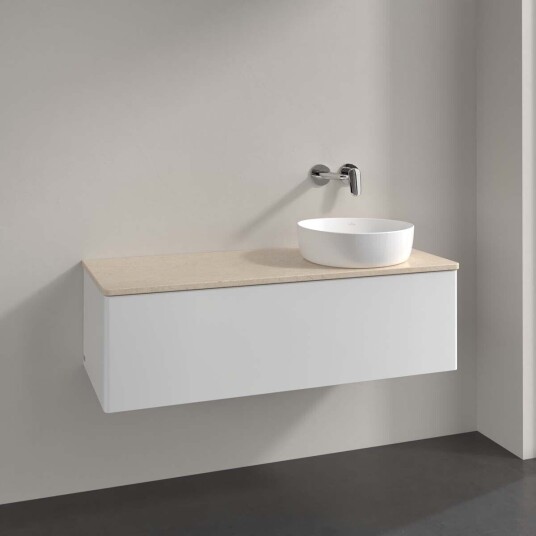 Villeroy & Boch  Antao Servantskap med 1 skuff 120x50x36 cm u/lys Hvit Blank/Crème