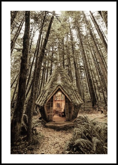 Fairy Tale Cabin in the Woods Plakat Plakat / 30x40cm