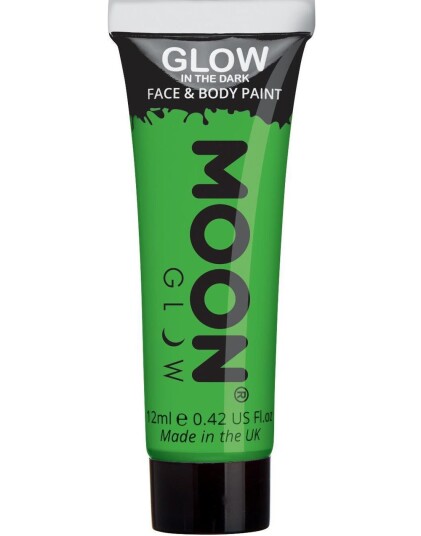 Grønn Glow in the Dark Ansiktog Kroppsmaling 12 ml Grønn Glow in the Dark Ansiktog Kroppsmaling 12 ml