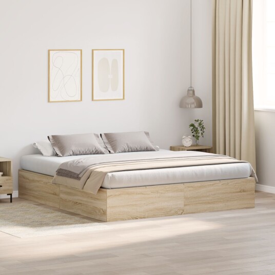 Lagringsseng Sonoma Eik 200x200 cm 3335359