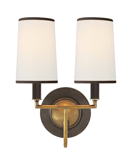 Elkins vägglampa dubbel brons/antik mässing Elkins vägglampa dubbel brons/antik mässing