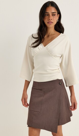 Object Objlisa Re Wrap Skirt Noos Brown 42