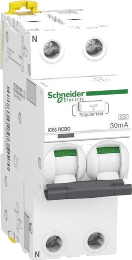 Schneider Electric Jordfeilautomat Acti9 iC65 RCBO A9DC4210 2P C 10A 30mA