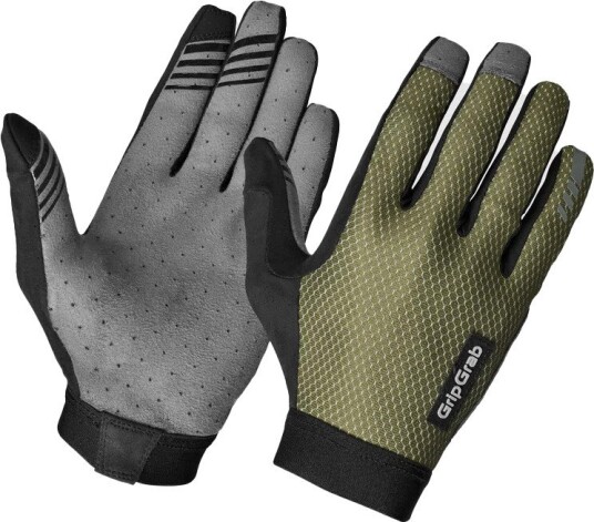 Gripgrab Vertical 2 Insidegrip™ Full Finger Summer Gloves Olive Green L