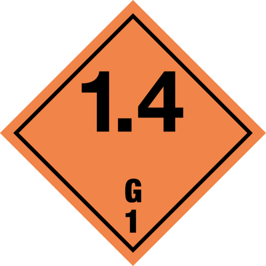 Explosives kl. 1.4 G faresedler