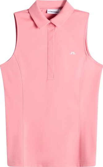 J. Lindeberg Dena Sleeveless Polo Pink M J. Lindeberg Dena Sleeveless Polo Pink M