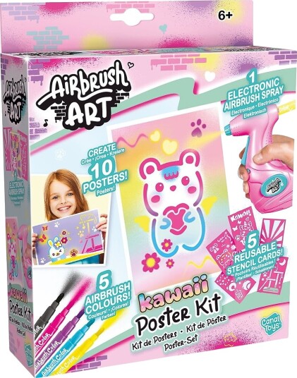 Airbrush Plush Plakatsett Airbrush Art Kawaii