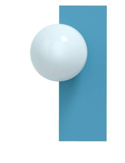 Swedish Ninja - Candy Big Rectangle S Vegglampe Scandi Blue Swedish Ninja