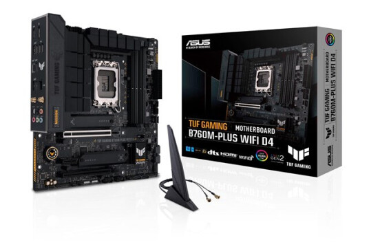 ASUS TUF GAMING B760M-PLUS WIFI D4 (V2) Hovedkort - Intel B760 - Intel LGA1700 socket - DDR4 RAM - Micro-ATX ASUS TUF GAMING B760M-PLUS WIFI D4 (V2) Hovedkort - Intel B760 - Intel LGA1700 socket - DDR4 RAM - Micro-ATX