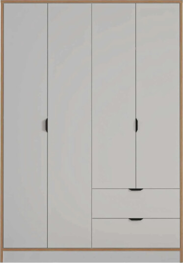 Olyros garderobe 145x182 cm - Hvit
