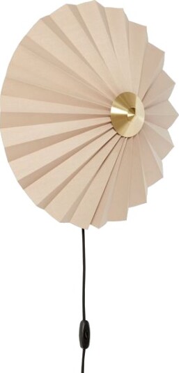 Hübsch Pliss Vegglampe Beige