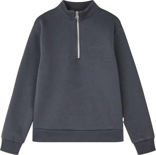 Mads Nørgaard Mix Sweat N Crewie Half Zip Sweatshirt ASPHALT 104 Mads Nørgaard Mix Sweat N Crewie Half Zip Sweatshirt ASPHALT 104