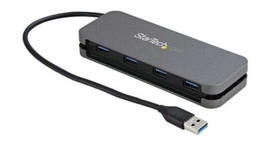 StarTech.com 4 Port USB 3.0 Hub 4x USB-A 5Gbps Laptop/Desktop USB Type-A Hub USB Bus Powered 11" Long Cable with Cable Management (HB30AM4AB) - hub - 4 ports USB-hub - 4 porter - Grå StarTech.com 4 Port USB 3.0 Hub 4x USB-A 5Gbps Laptop/Desktop USB Type-A Hub USB Bus Powered 11" Long Cable with Cable Management (HB30AM4AB) - hub - 4 ports USB-hub - 4 porter - Grå