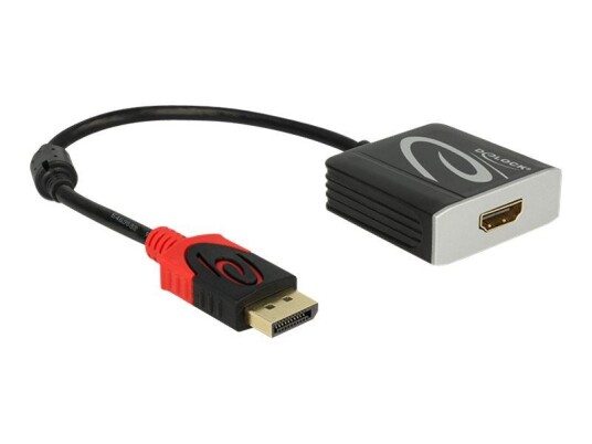 Delock 4K HDMI til DisplayPort Adapter med Aktiv Videokonverter - Svart