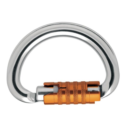 Petzl Karabiner OMNI Multi Retning Halvsirkel Karabiner, 1 Stk, SET-M37-TL Grå