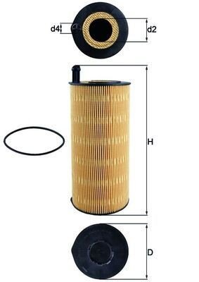 Oljefilter MAHLE ORIGINAL OX 423/9D Oljefilter MAHLE ORIGINAL OX 423/9D