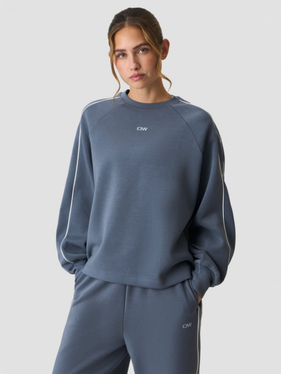 ICIW Contrast Crew Neck Blå S ICIW Contrast Crew Neck Blå S