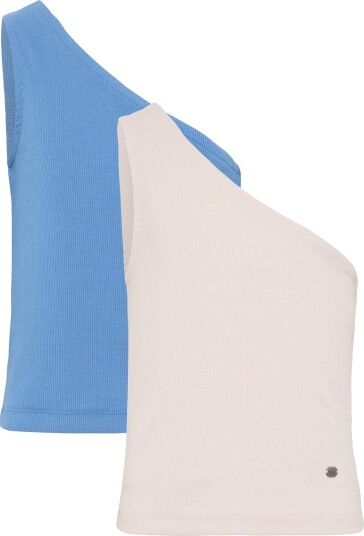 Kids Only Kognessa Life Oneshoulder Top Jrs 2 Pack Blue 158 164