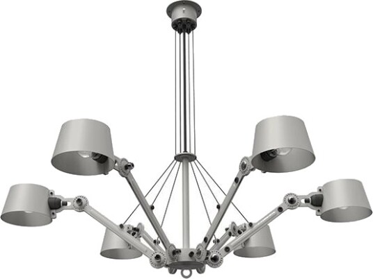 Tonone Bolt Taklampe 6 armet Askegrå