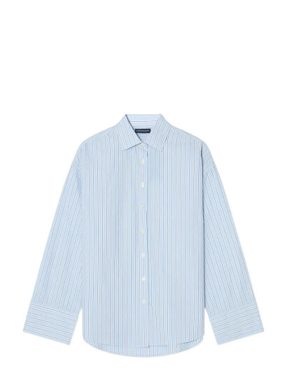 Lexington Clothing Casual Organic Cotton Poplin Shirt   Blue   XS