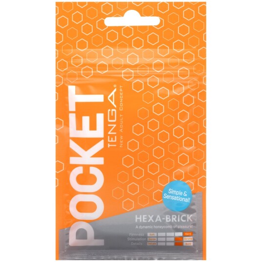 Tenga Pocket Hexa-Brick Masturbator       - Hvit